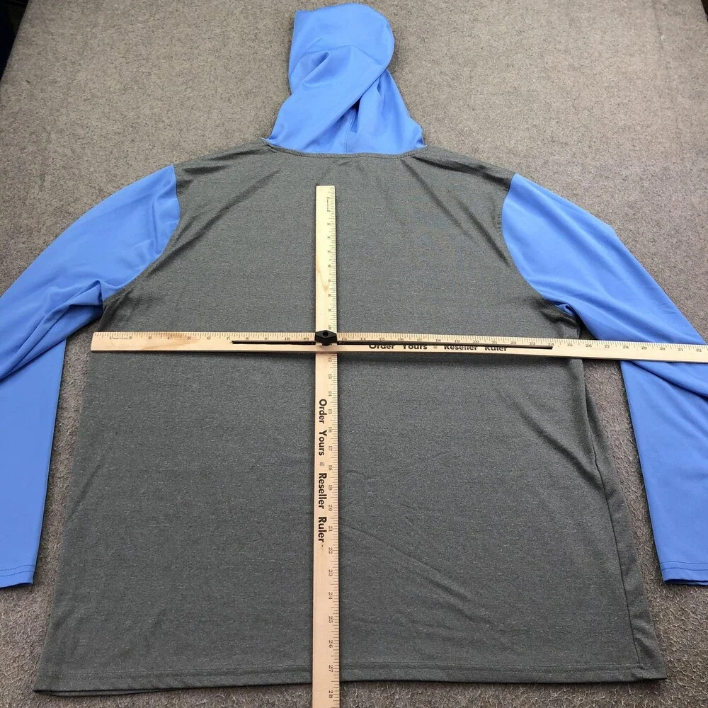 Tennessee Titans Shirt Mens 2XL Gray Blue NFL Football NFL Team Apparel Hooded
